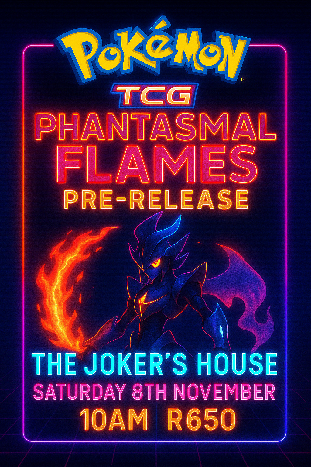 Pokemon phantasmal flames pre release event Sat 8th November