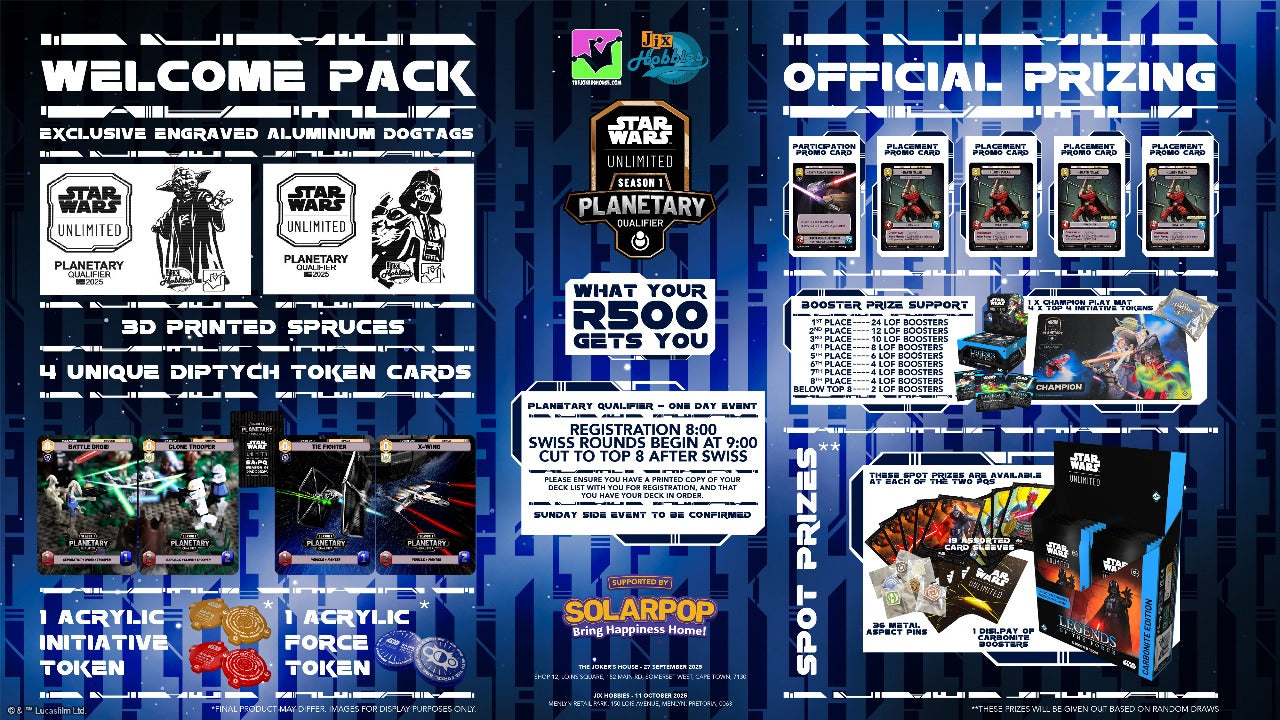 Star wars Unlimited PQ tickets 27 September 2025