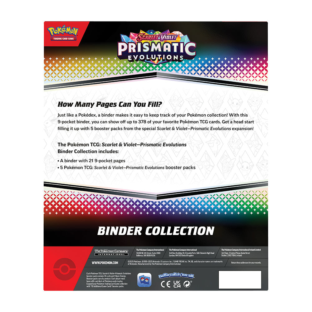 !@!!!!RIP N SHIP ONLY!!!!!!2 per person!!!Pokémon: Scarlet & Violet Prismatic Evolutions: Binder Collection