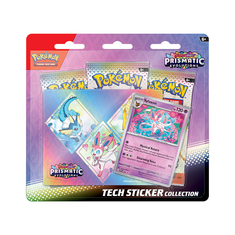 MAX 3 per customer!!!!RIP N SHIP ONLY!!!!!! POKÉMON: SCARLET & VIOLET PRISMATIC EVOLUTIONS: TECH STICKER BLISTER