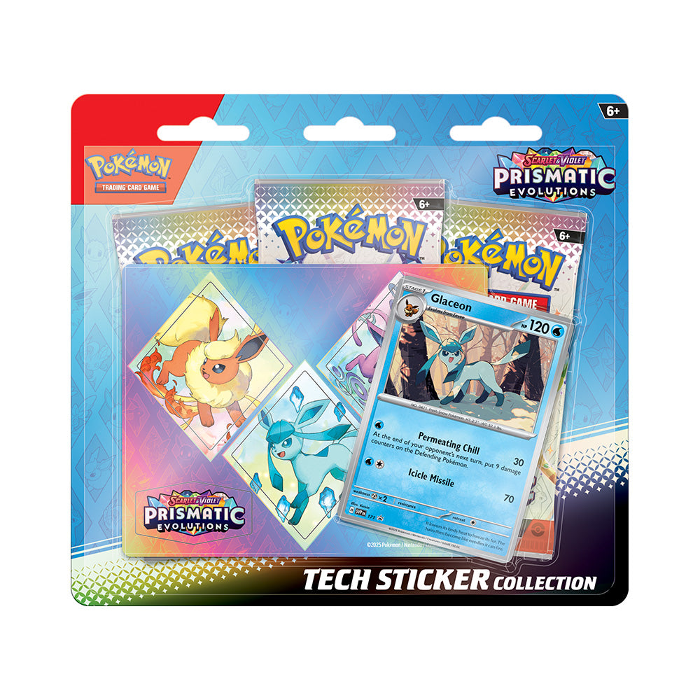 MAX 3 per customer!!!!RIP N SHIP ONLY!!!!!! POKÉMON: SCARLET & VIOLET PRISMATIC EVOLUTIONS: TECH STICKER BLISTER