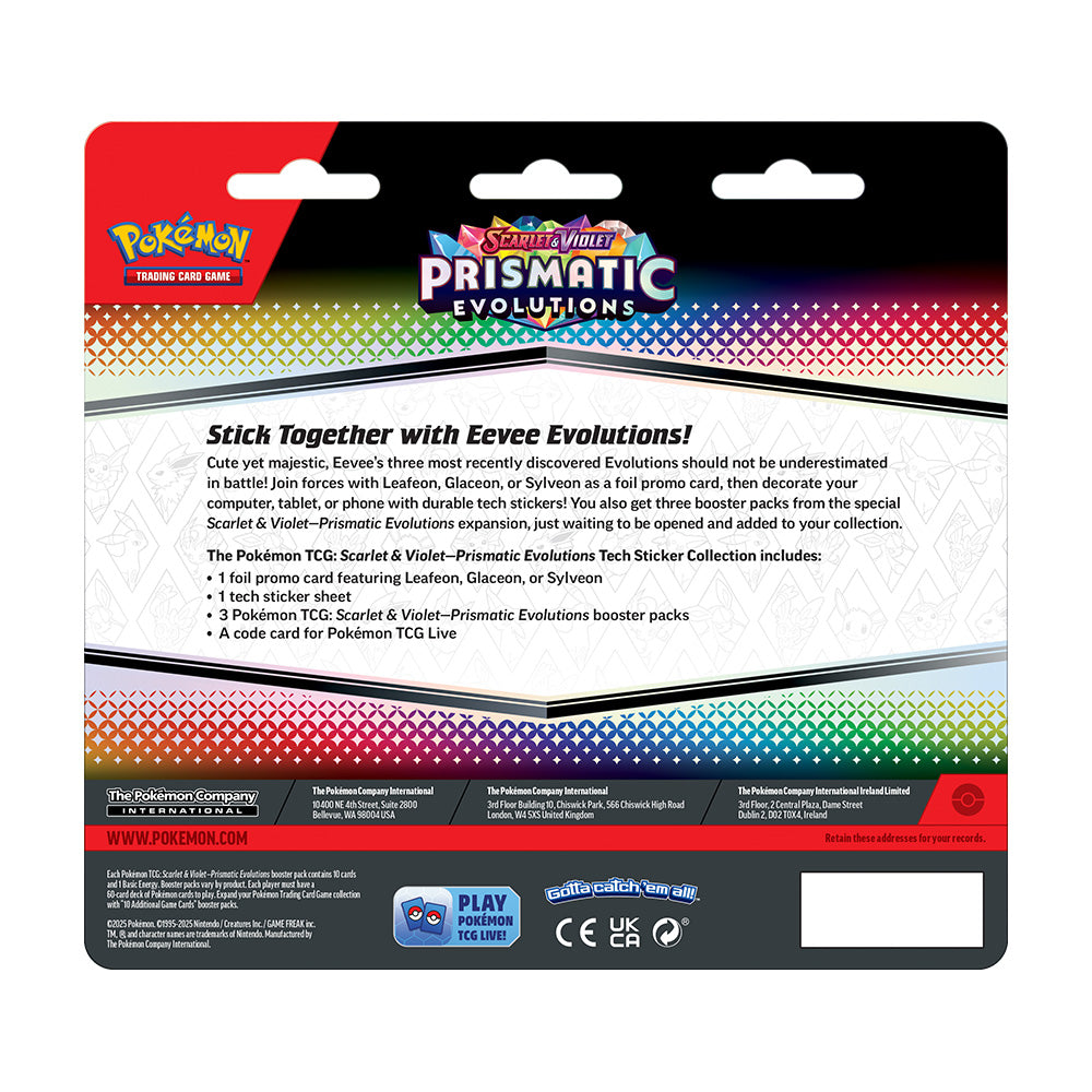 MAX 3 per customer!!!!RIP N SHIP ONLY!!!!!! POKÉMON: SCARLET & VIOLET PRISMATIC EVOLUTIONS: TECH STICKER BLISTER