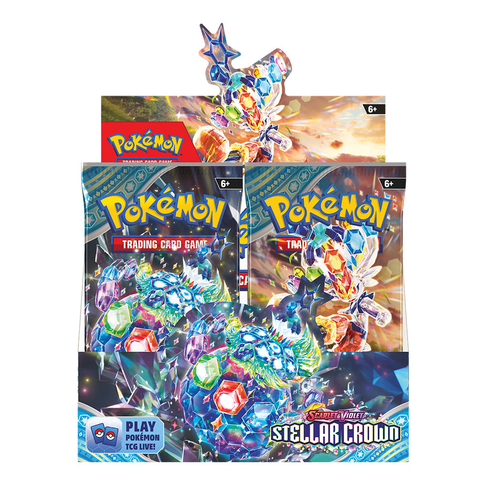 Pokémon: Scarlet &amp; Violet 7: Stellar Crown -single Boosters Rip N Ship ONLY