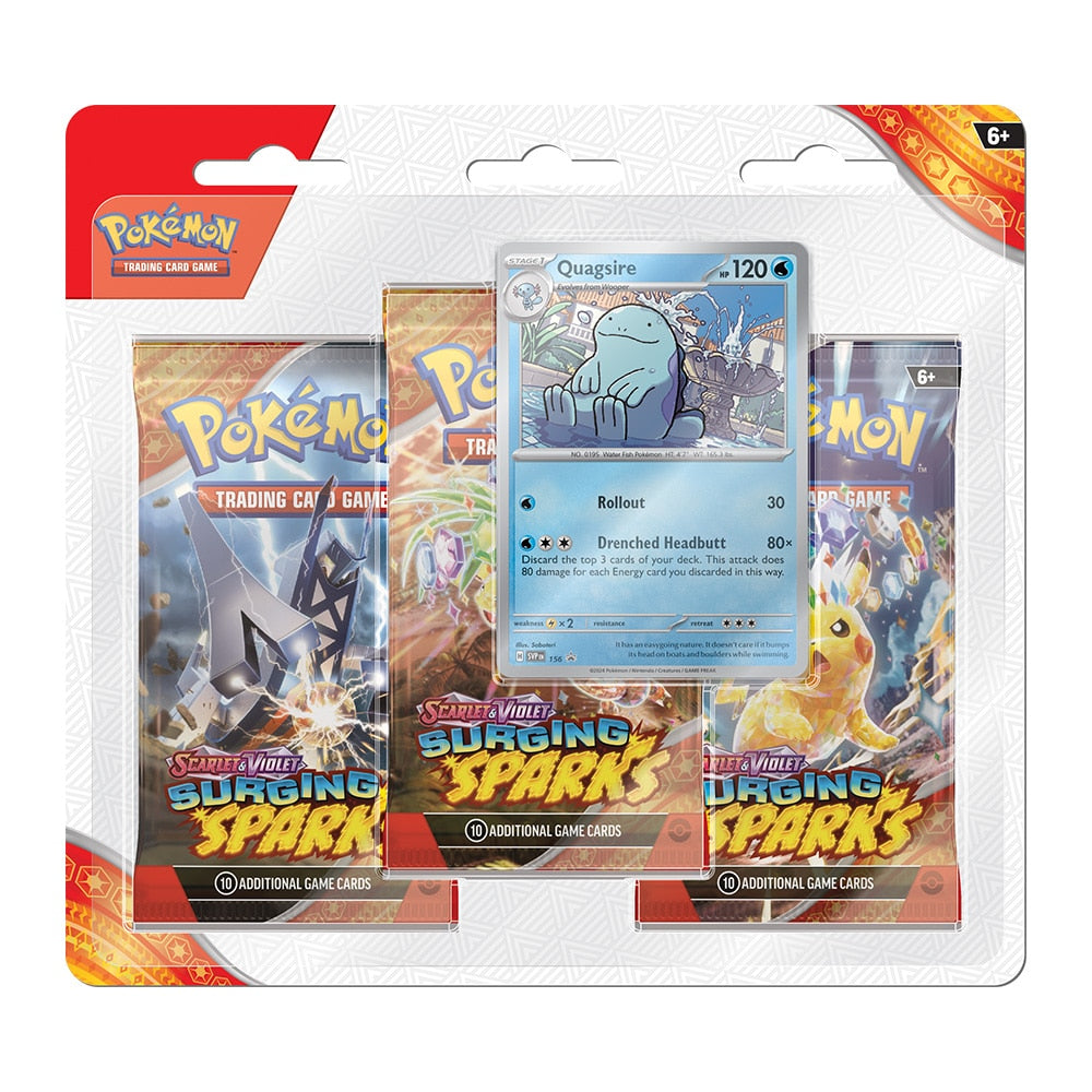 Pokémon TCG: Scarlet Violet - Surging Sparks Three Pack Blister - Quagsire